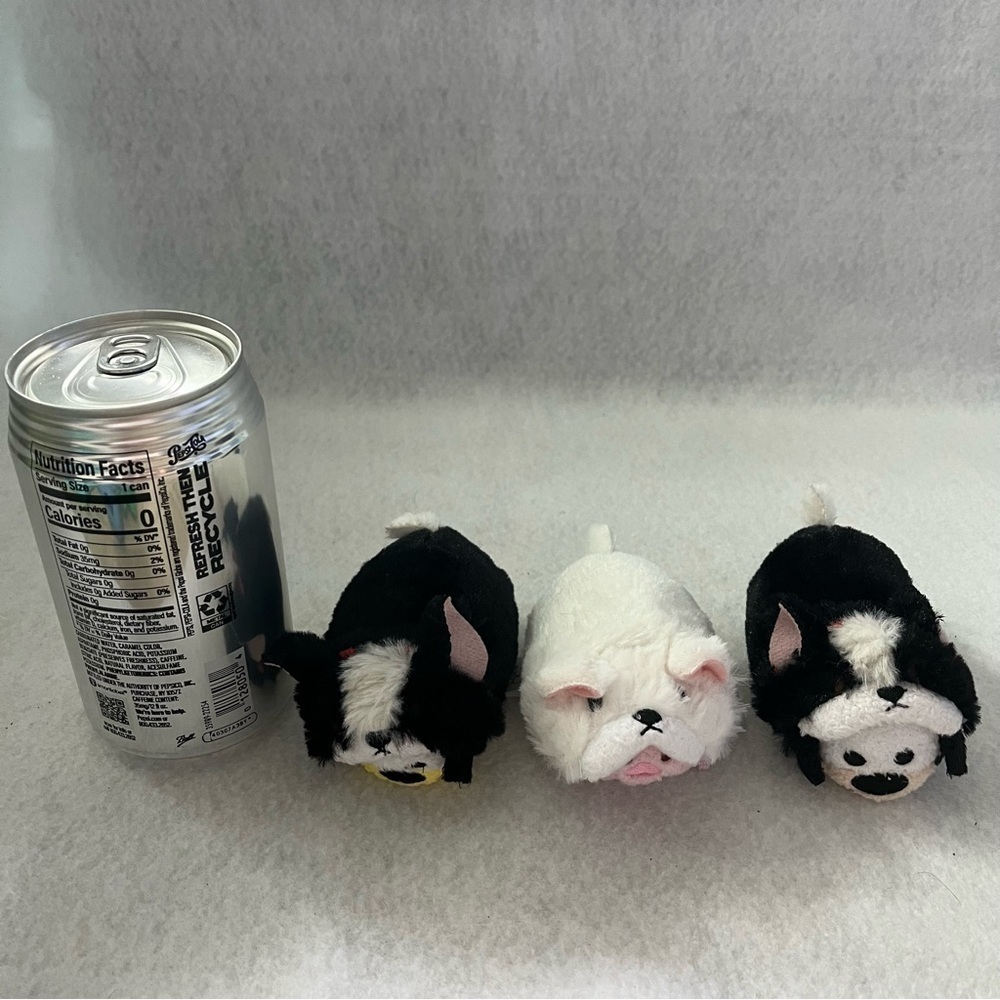 Set of 3 Dog Tsum Tsum Japan Disney Store French Bulldog Piglet Goofy - Picture 8 of 8